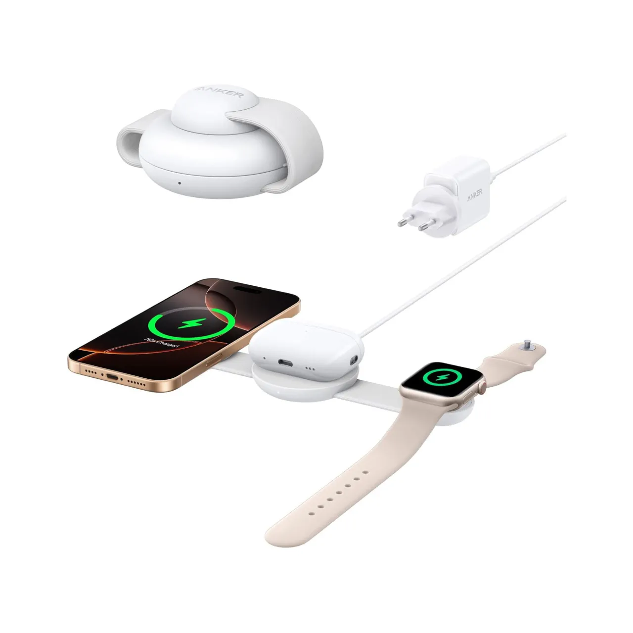 Outlet ANKER 3 in 1 Travel Magnetic Charger 15 Watt