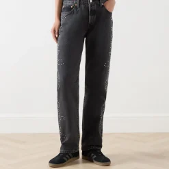 New LEVIS 501™ 90s Stud Embellished Straight Leg Jeans