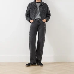 New LEVIS 501™ 90s Stud Embellished Straight Leg Jeans