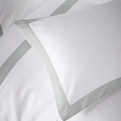 400 Thread Count Banded Square Pillowcase Silver
