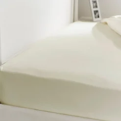 400 Thread Count Cotton Fitted Sheet Ecru