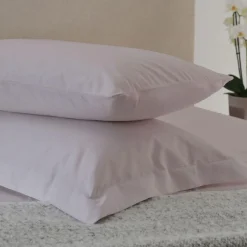 200 Thread Count Cotton Percale Oxford Pillowcase Pink