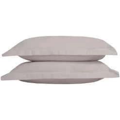 Fashion THE LINEN CONSULTANCY 250 Thread Count Cotton Percale Oxford Pillowcase Silver