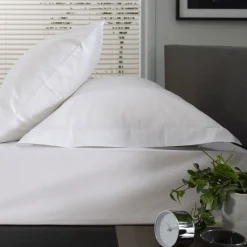 200 Thread Count Cotton Percale Oxford Pillowcase White