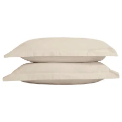 Fashion THE LINEN CONSULTANCY 240 Thread Count Cotton Percale Oxford Pillowcase Cream