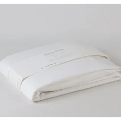 New KARLA BREE 300 Thread Count Cotton Sateen Fitted Sheet White