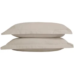 New THE LINEN CONSULTANCY 500 Thread Count Cotton Sateen Oxford Pillowcase Latte