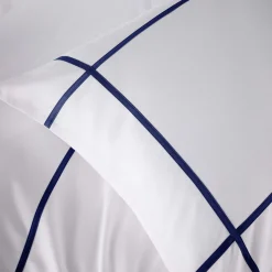 400 Thread Count Criss Cross Duvet Set Navy