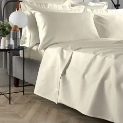 Fashion KARLA BREE 400 Thread Count Flat Sheet Ivory