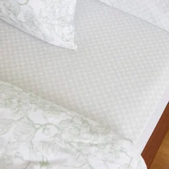 300 Thread Count Green Trellis Fitted Sheet