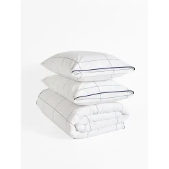 300 Thread Count Navy Windowpane Duvet Set