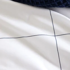 300 Thread Count Navy Windowpane Duvet Set