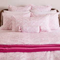 Best FOXFORD 300 Thread Count Pink Magnolia Duvet Set