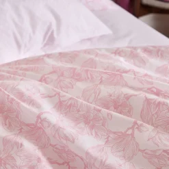 Best FOXFORD 300 Thread Count Pink Magnolia Duvet Set
