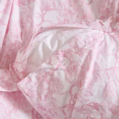 Best FOXFORD 300 Thread Count Pink Magnolia Duvet Set