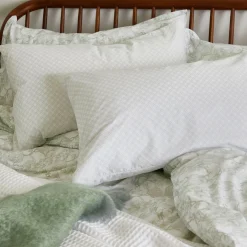 Clearance FOXFORD 300 Thread Count Sage Trellis Pillowcase Set