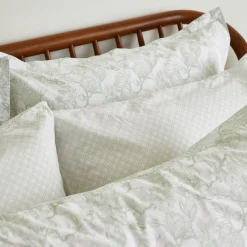 Clearance FOXFORD 300 Thread Count Sage Trellis Pillowcase Set