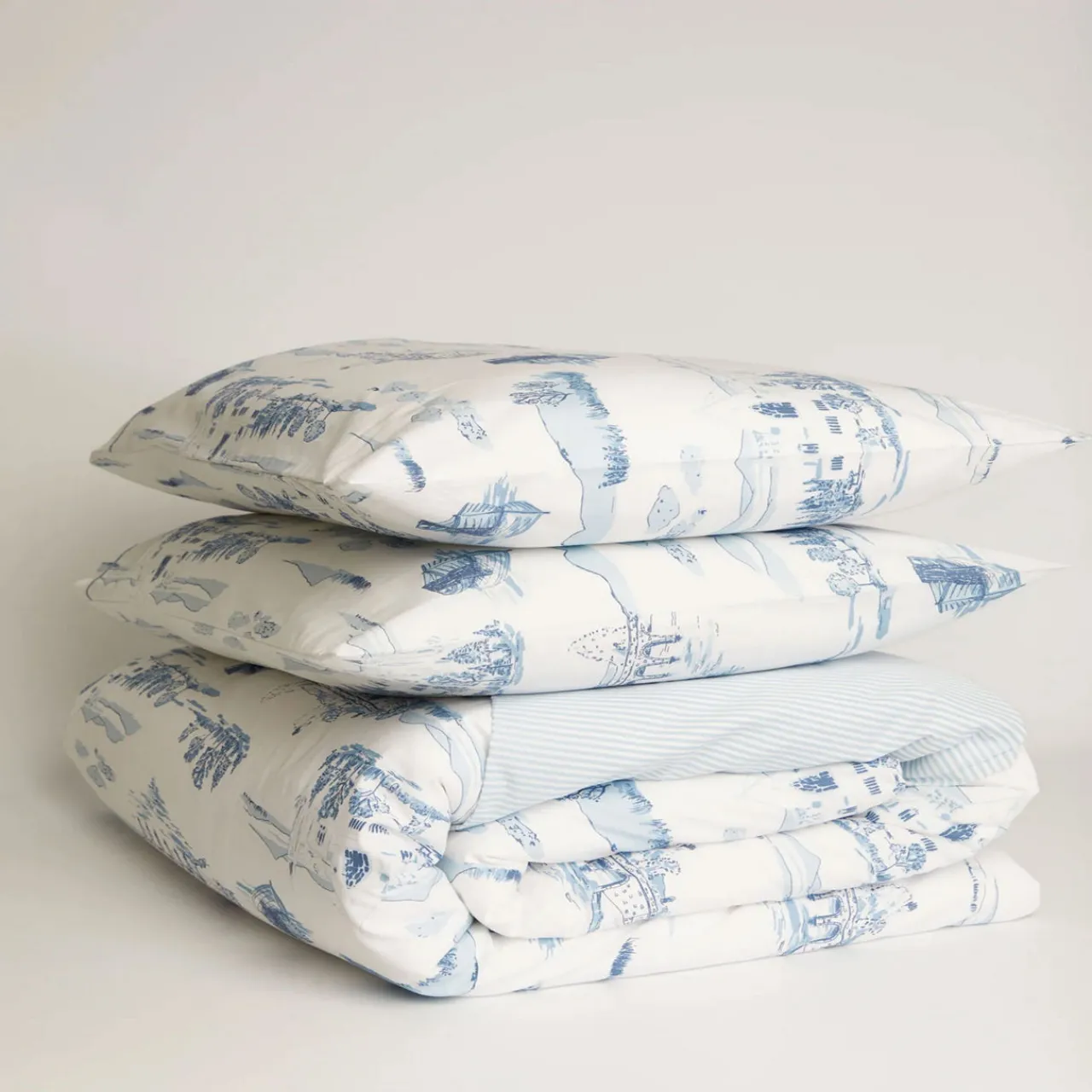 New FOXFORD 300 Thread Count Toile Duvet Set