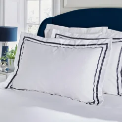 Abbot Duvet Set White Navy