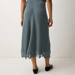 Abstract Lace Knit Skirt