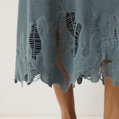 Abstract Lace Knit Skirt