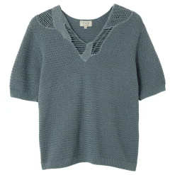 Abstract Lace Knit Sweater