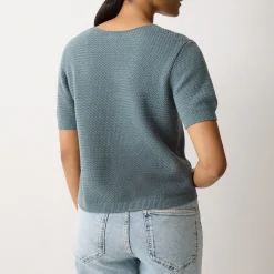 Abstract Lace Knit Sweater