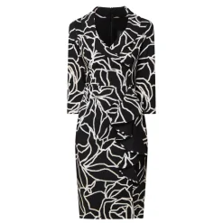 Abstract Patterned Wrap Dress