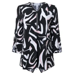 New JOSEPH RIBKOFF Abstract Print Blouse