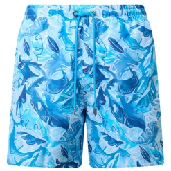 Abstract Print Drawstring Swim Shorts