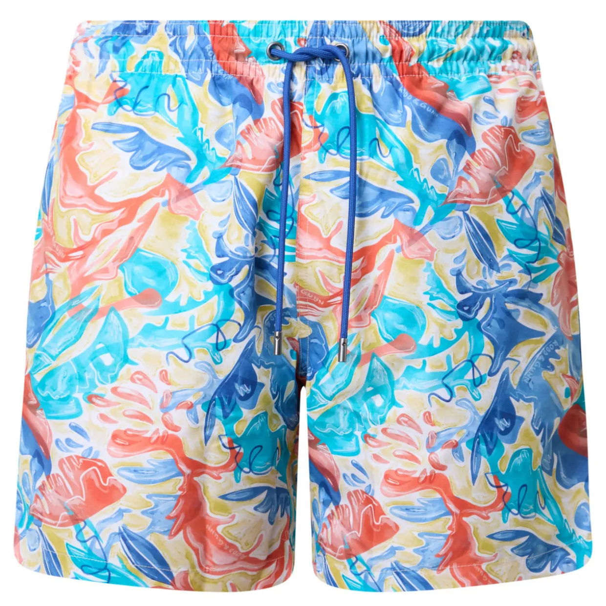 Abstract Print Drawstring Swim Shorts