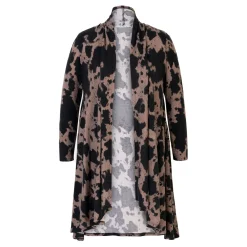 Clearance CHESCA Abstract Print Longline Cardigan