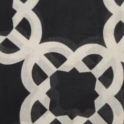 Abstract Printed Frayed Scarf