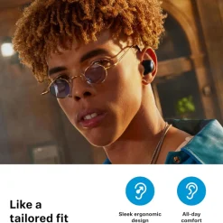 Accentum True Wireless Noise-Cancelling Headphones Black