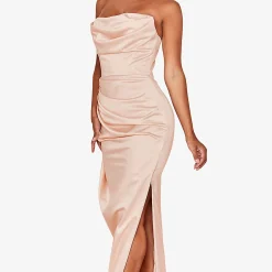 Sale HOUSE OF CB Adrienne Satin Strapless Corset Gown