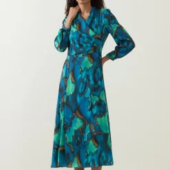 Clearance CAROLINE KILKENNY Agnes Printed Wrap Dress