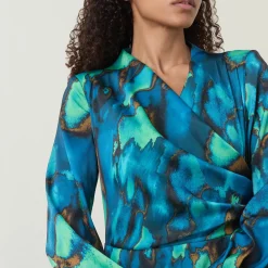 Clearance CAROLINE KILKENNY Agnes Printed Wrap Dress