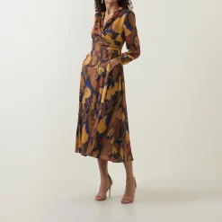 Agnes Printed Wrap Dress
