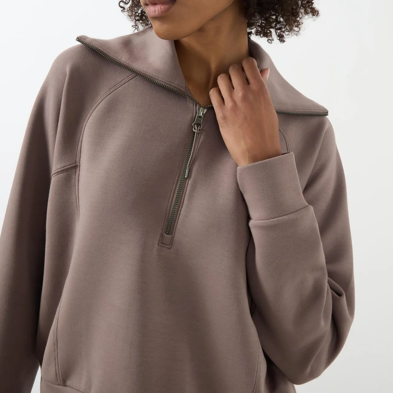 New SPANX AirEssentials Half Zip Sweat Top