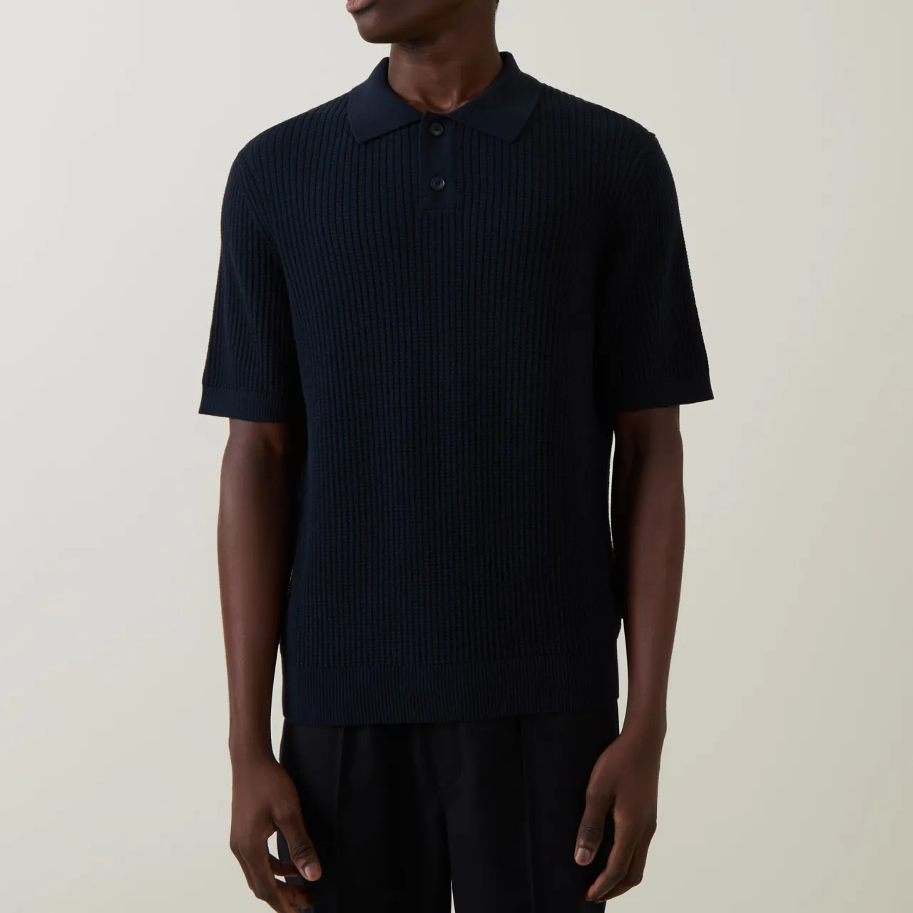New BOSS Akoppo Ribbed Polo Shirt