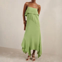 Best REISS Alba Ruffle Detail Flared Dress