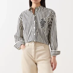 Best FABIENNE CHAPOT Alex Striped Single Cuff Shirt