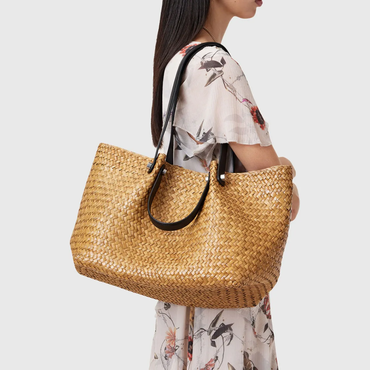 Outlet ALLSAINTS Allington Woven Tote Bag