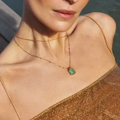 Amazonite Lena Charm Necklace