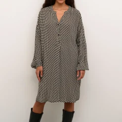 Clearance KAFFE Amber Geometric Print Dress