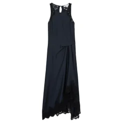 Anais Lace Trim Draped Dress