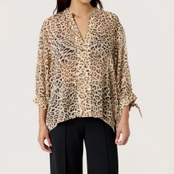Fashion SOAKED IN LUXURY Anaya Amily Leopard Blouse