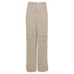 Angled Stripe Straight-Leg Trousers