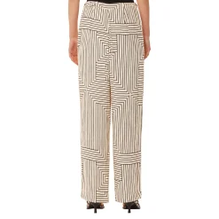 Angled Stripe Straight-Leg Trousers