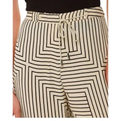 Angled Stripe Straight-Leg Trousers